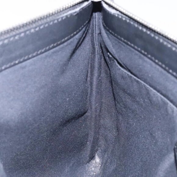 BALENCIAGA Clutch Bag Canvas Leather White black 373834 Auth gh296 - Picture 14 of 15